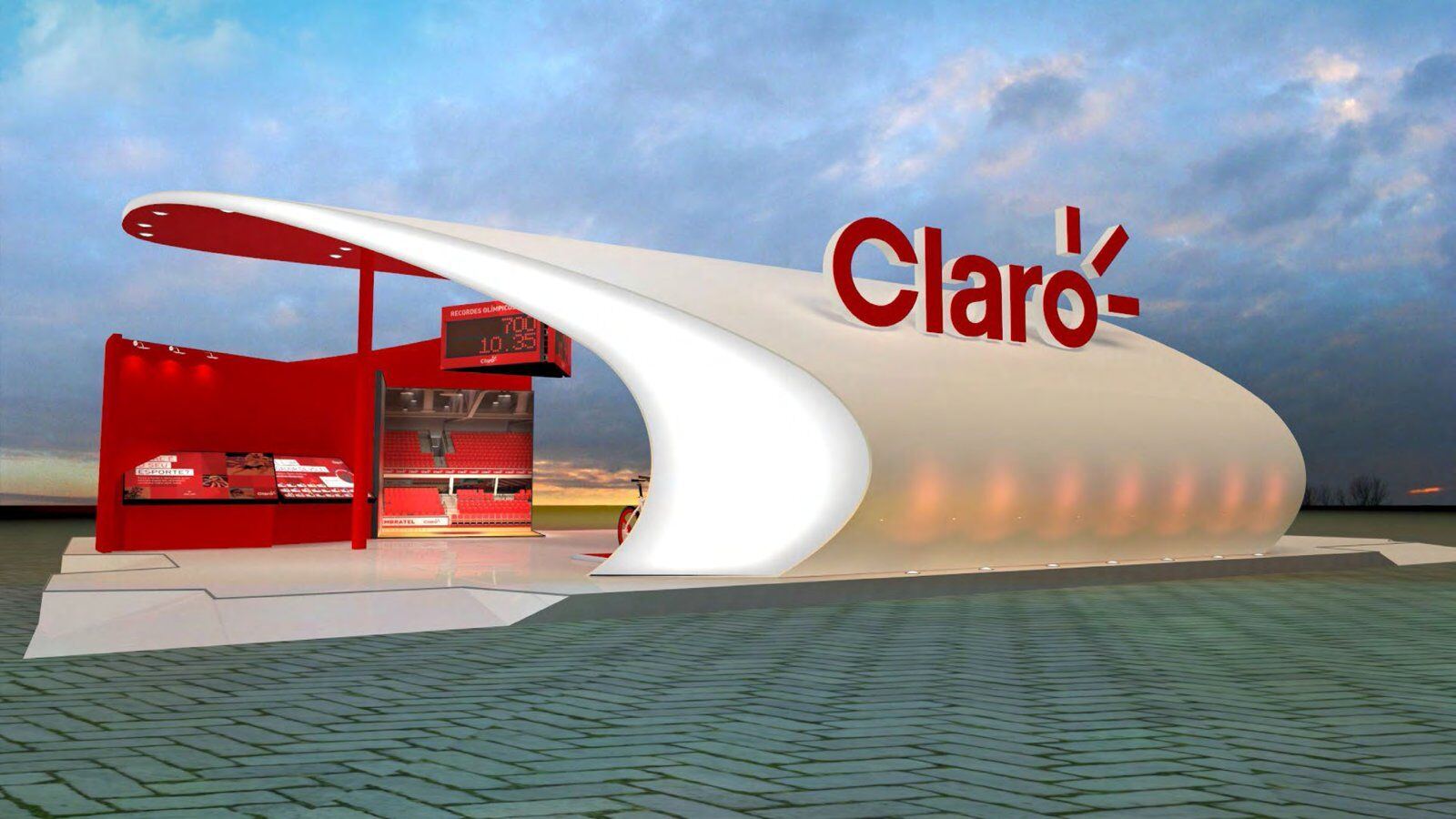Projeto de estande Claro